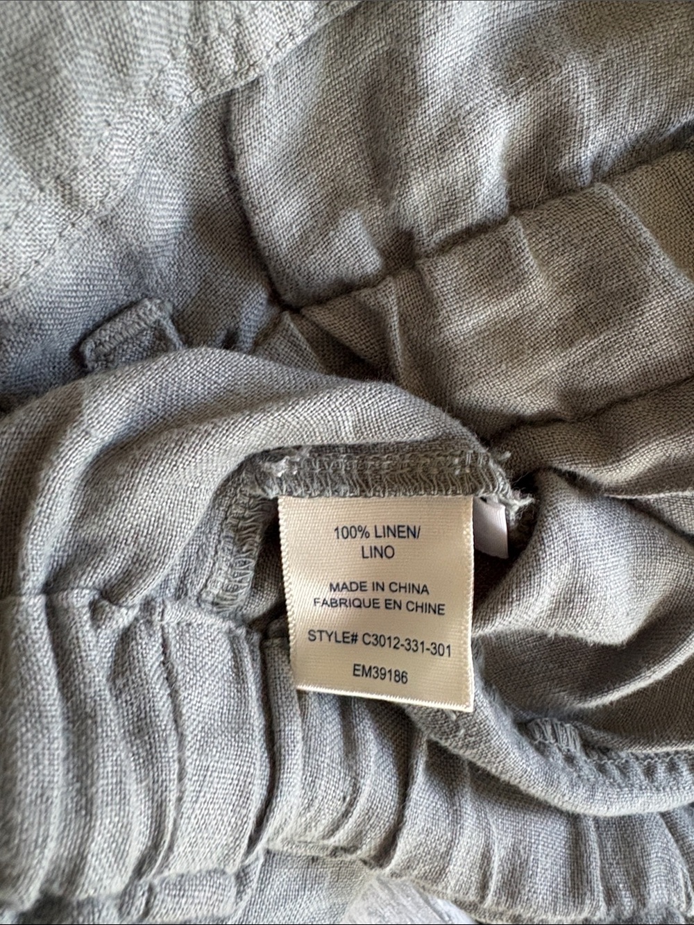 As new, Cloth & Stone 100% linen flowy capris, size M - Picture 5 of 5